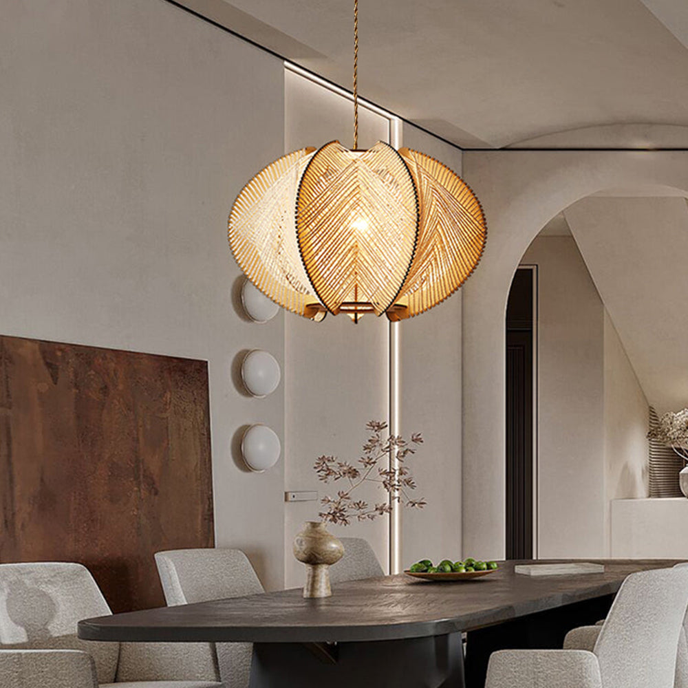Retro Wooden Pendant Light Irregular Living Room Lamp - Lumpaz