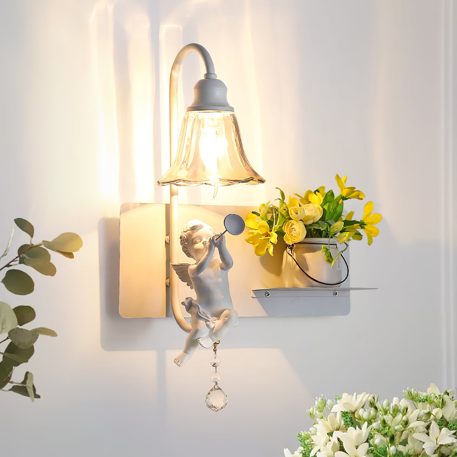 White Angel Wall Light - Lumpaz