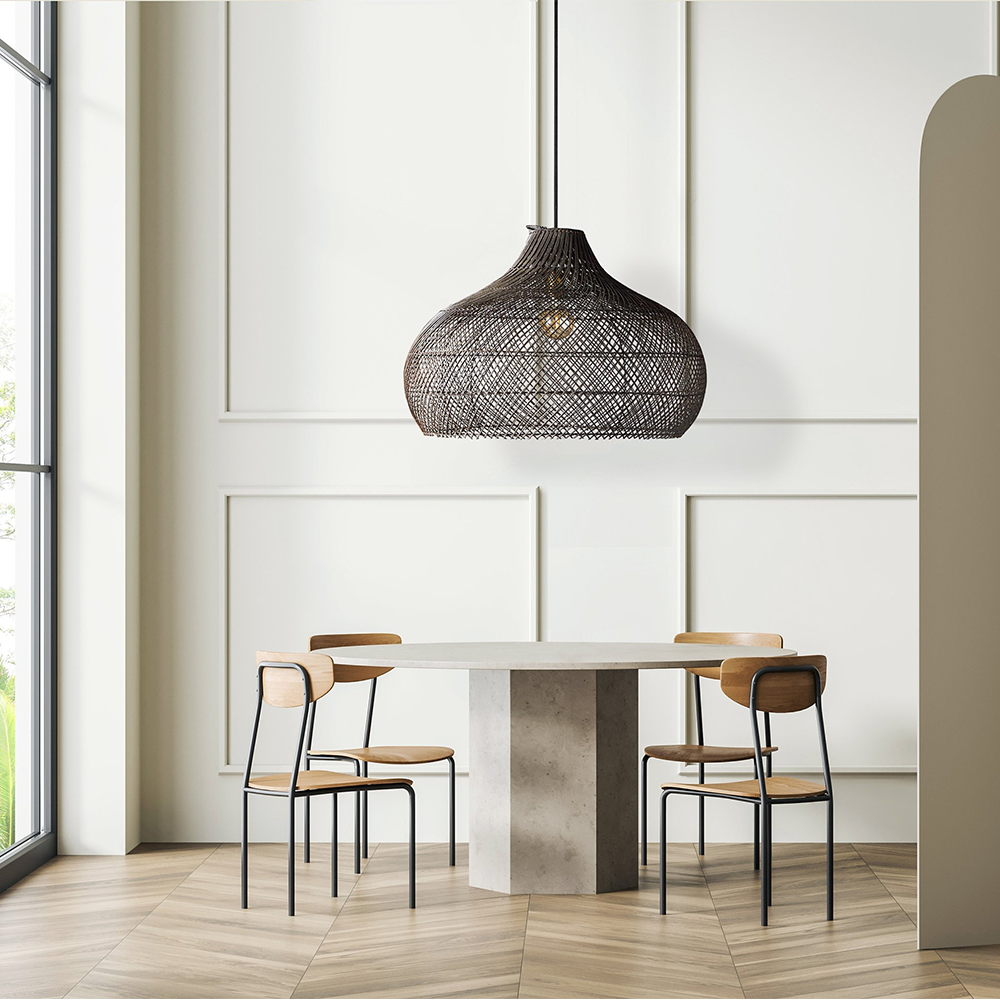 Modern Rattan Handwoven Island Pendant Light - Lumpaz