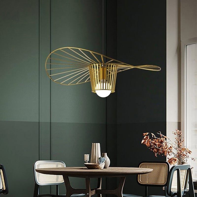 Modern Iron Cage Pendant Light For Living Room - Lumpaz