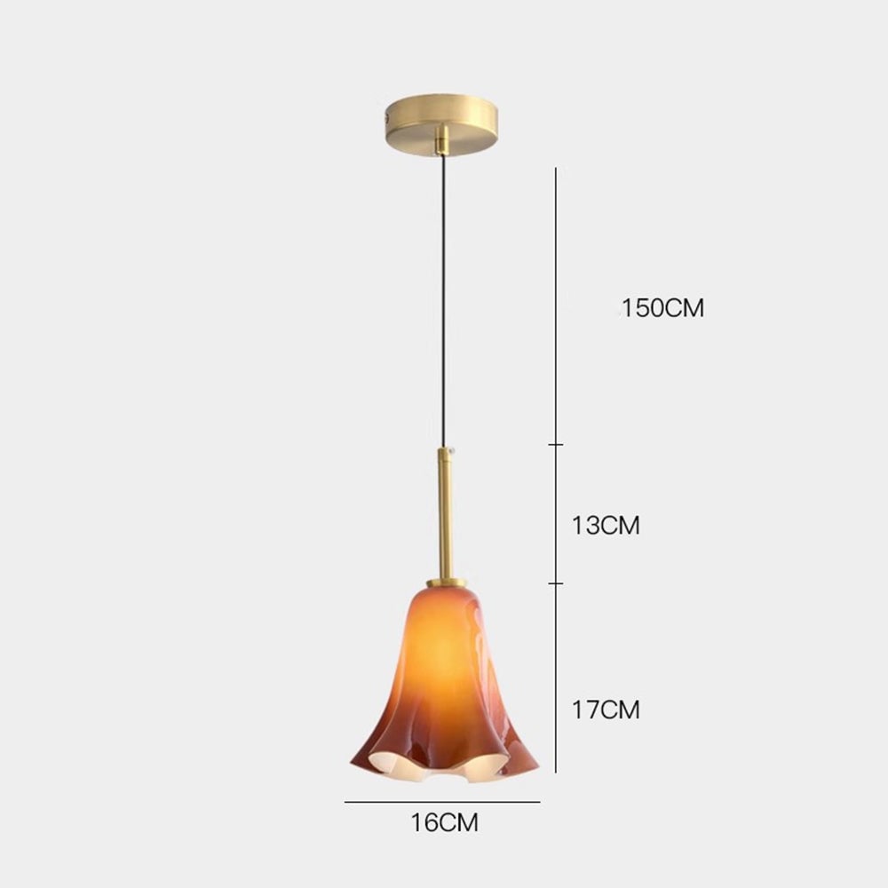Vintage Glass Pendant Light For Bedroom - Lumpaz