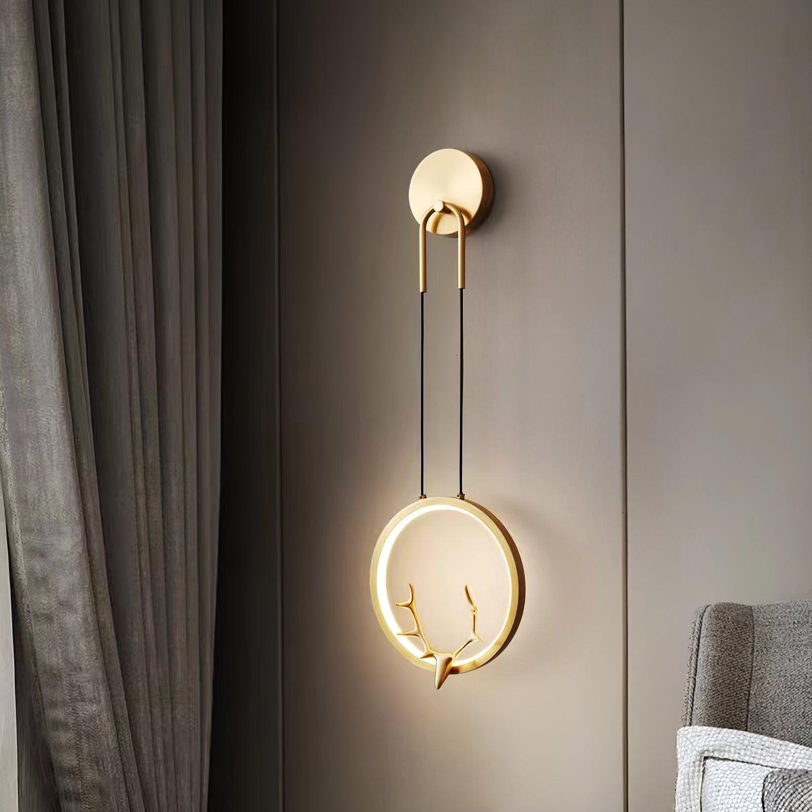 Golden Antler Wall Light - Lumpaz