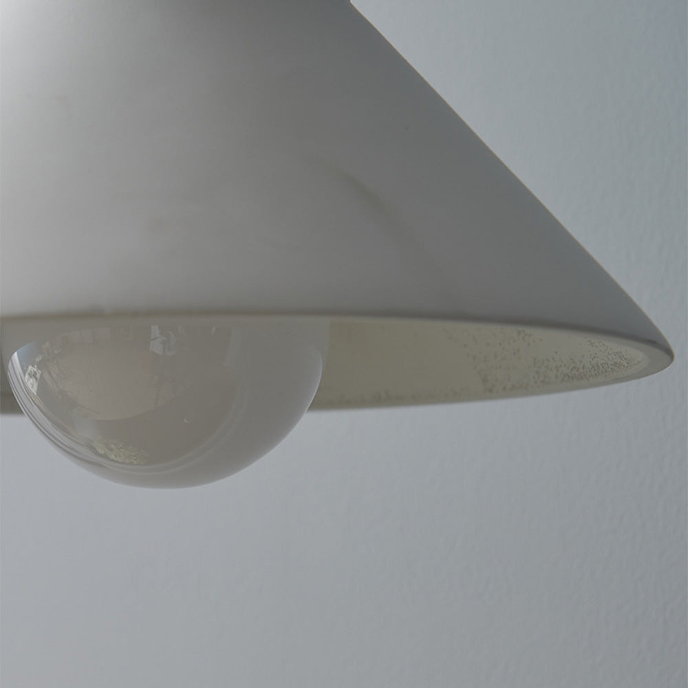 Modern White Concrete Cone Pendant Light - Lumpaz