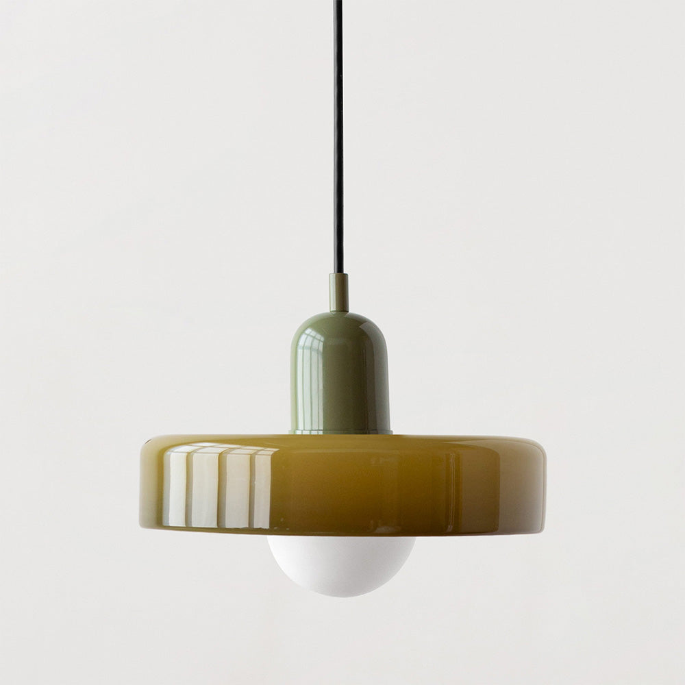 2 Heads Modern Bauhaus Glass Pendant Light - Lumpaz