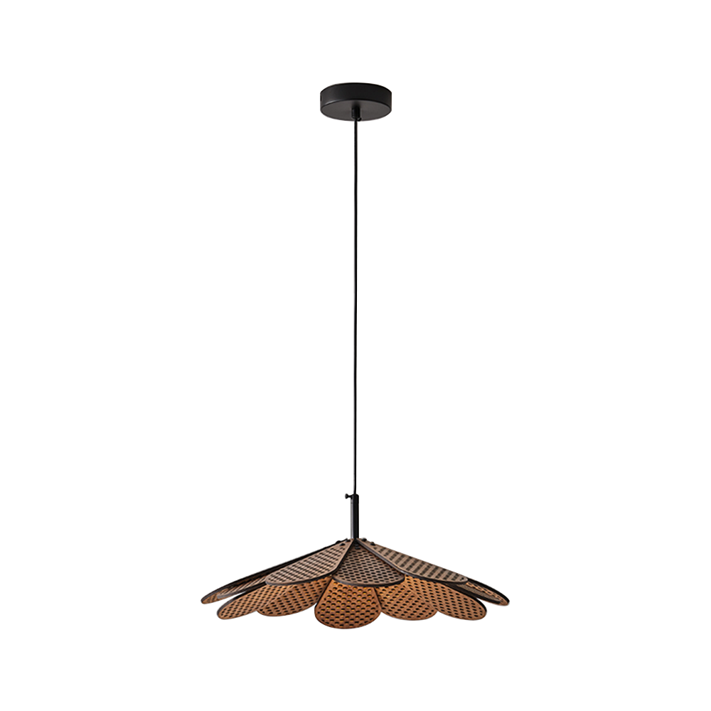 Hollyhock LED Rattan Leaves Pendant Light - Lumpaz