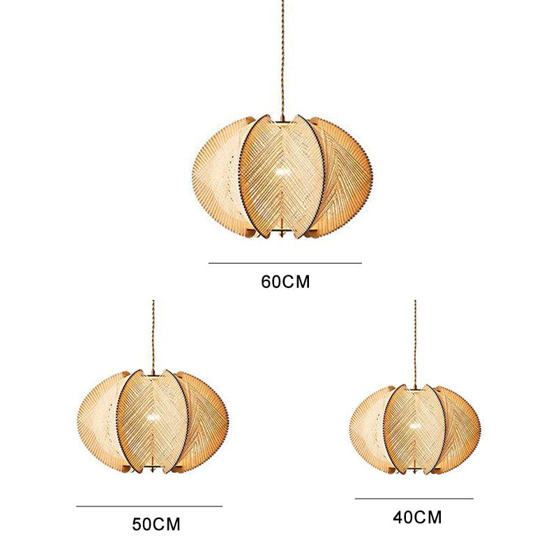 Retro Wooden Pendant Light Irregular Living Room Lamp - Lumpaz