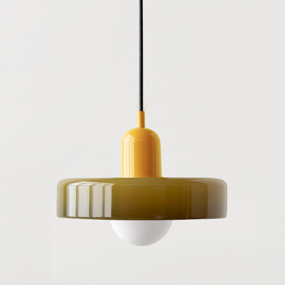 2 Heads Modern Bauhaus Glass Pendant Light - Lumpaz