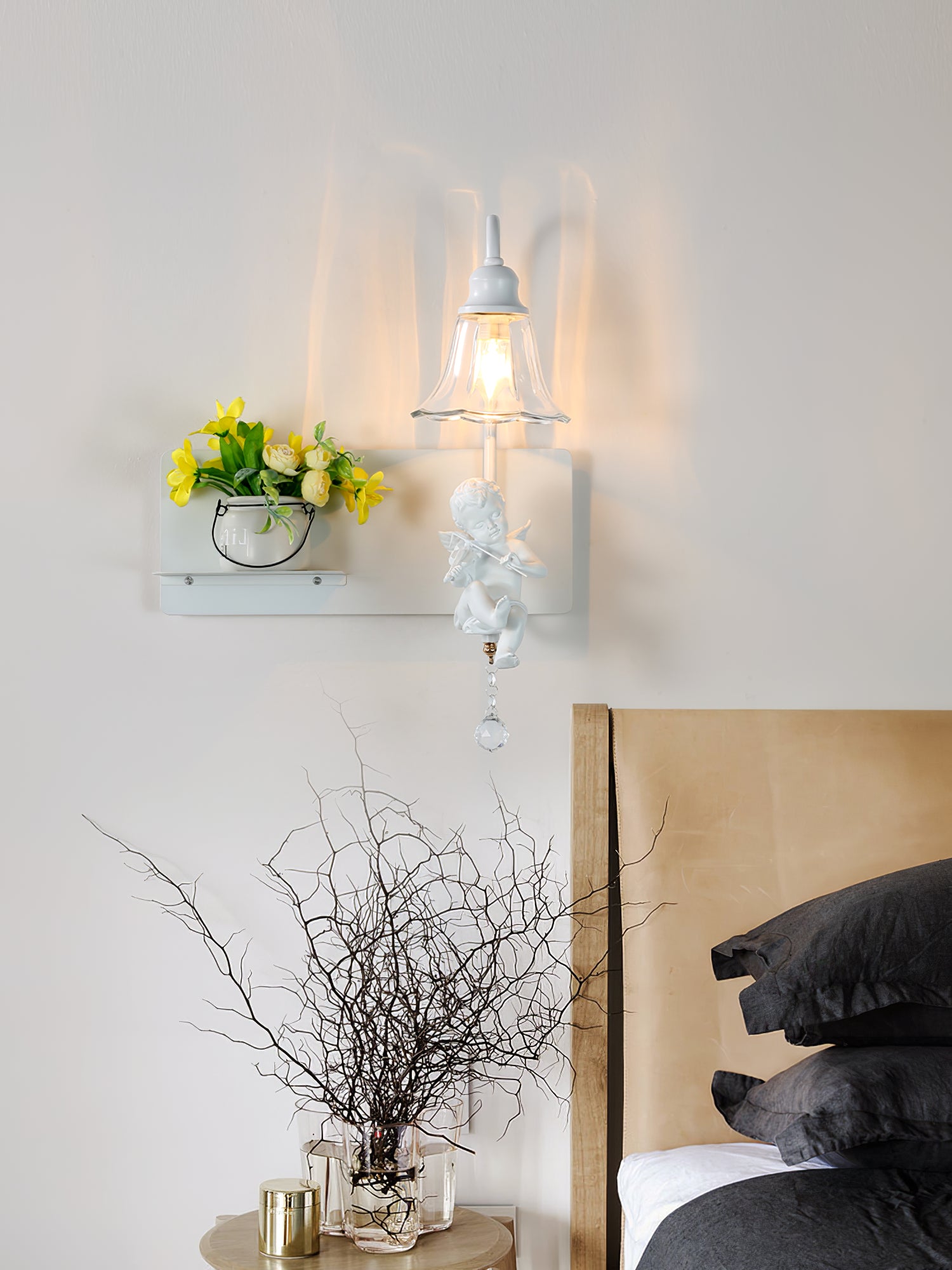 White Angel Wall Light - Lumpaz