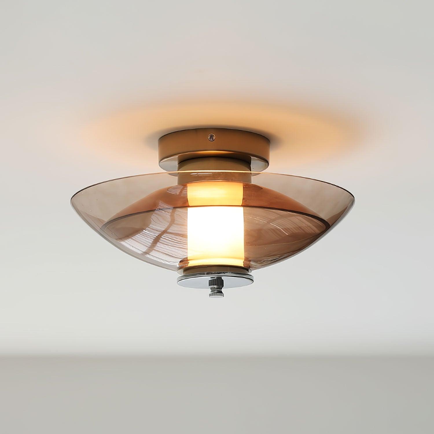 Flying Saucer Chrome Wall Light - Lumpaz