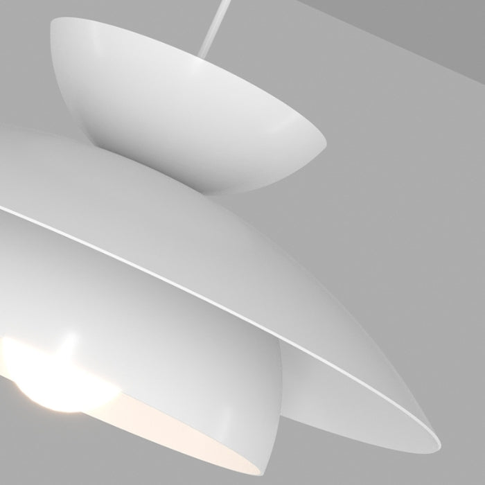 Modern Designer Style Round White Pendant Light - Lumpaz