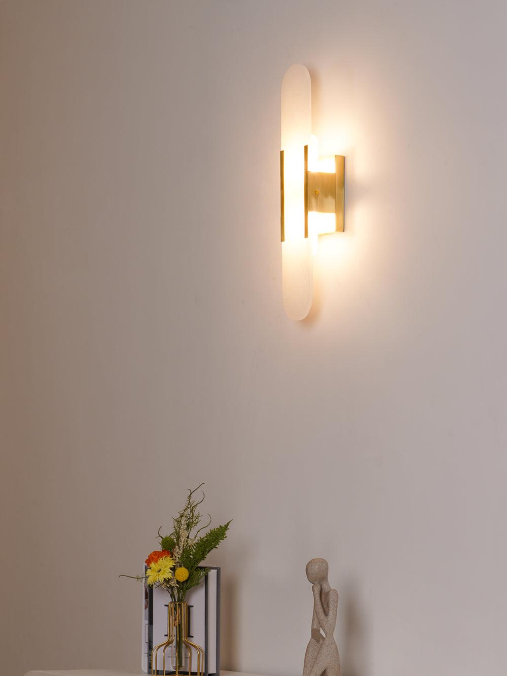 Melange Elongated Alabaster Wall Lamp - Lumpaz