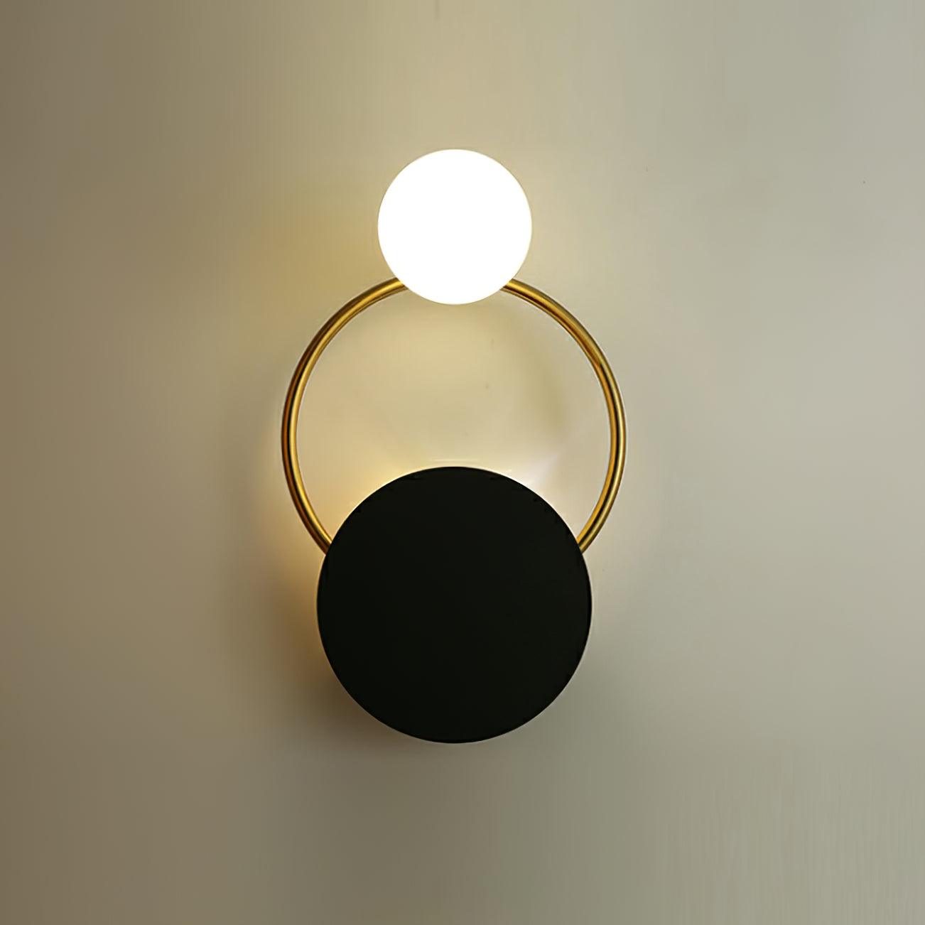 Black Circular Rings Wall Lamp - Lumpaz