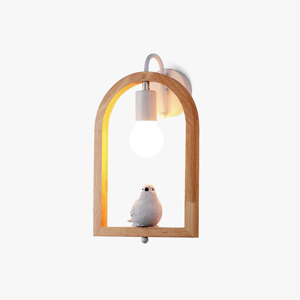 Wood Bird Resin Wall Light - Lumpaz