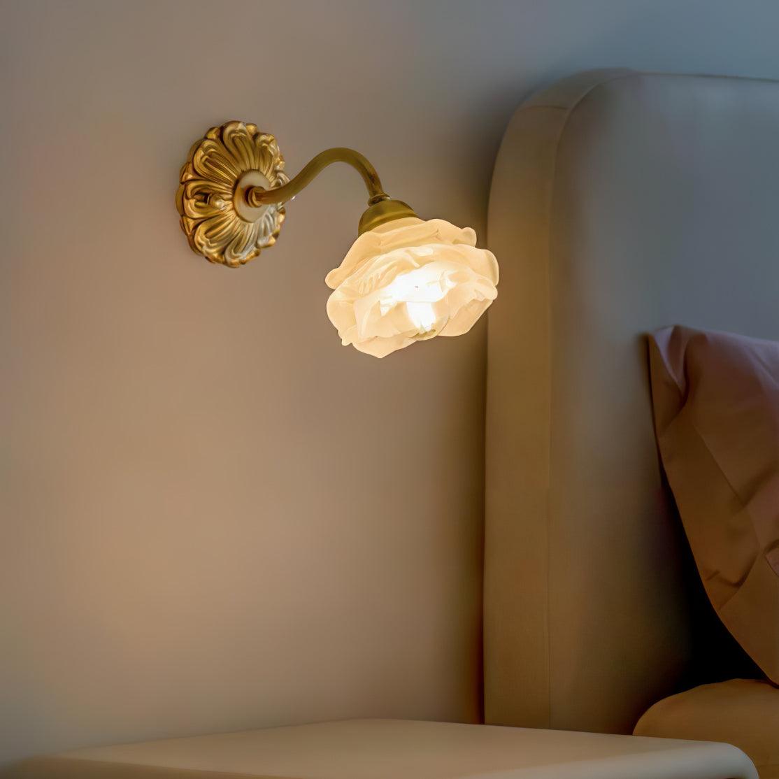 Brass Rose Wall Light - Lumpaz
