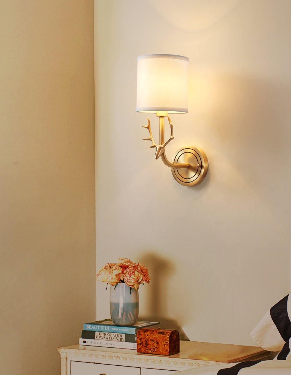 Brass Deer Head Wall Light - Lumpaz