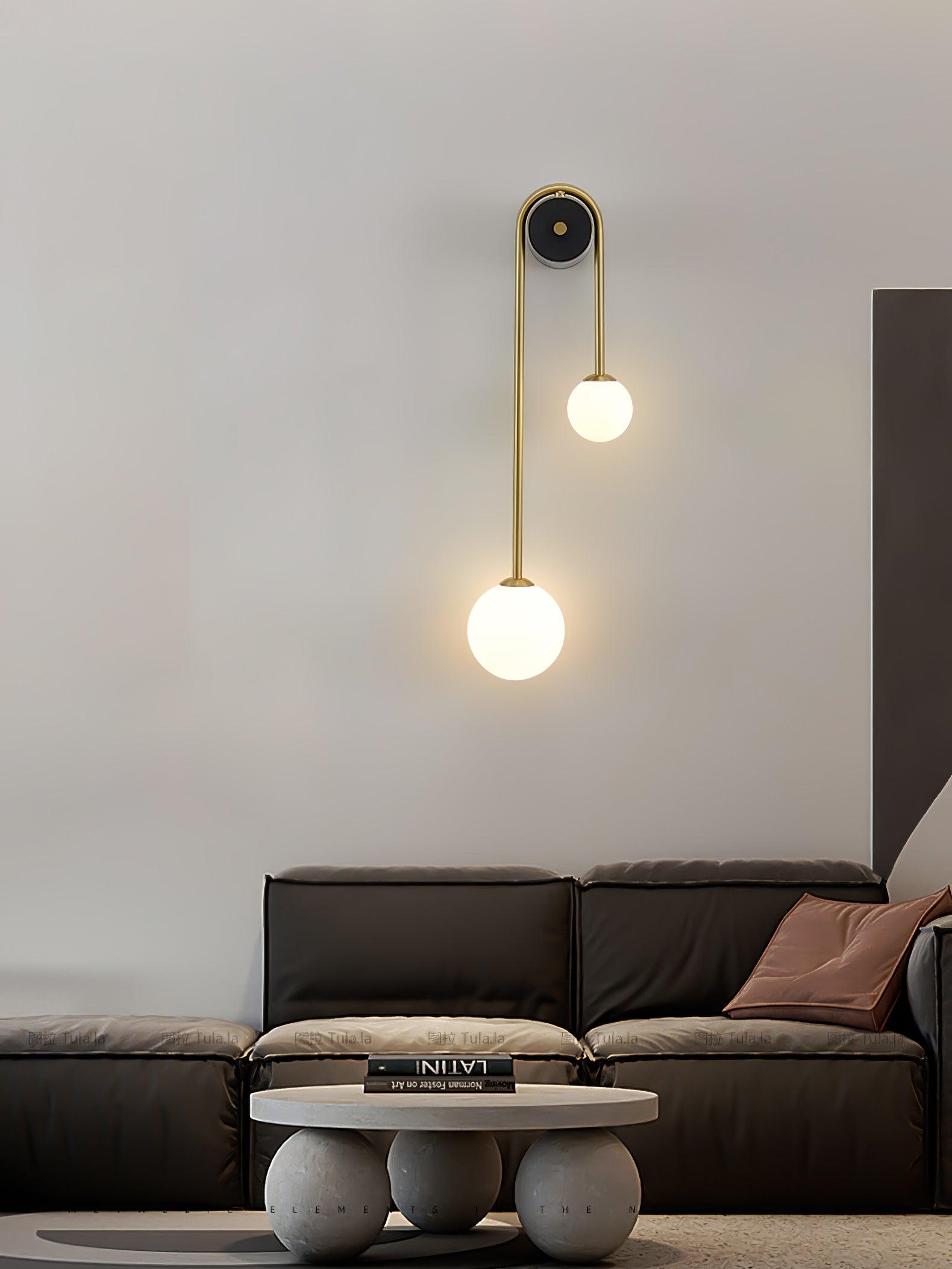 Brass Arc Wall Light - Lumpaz