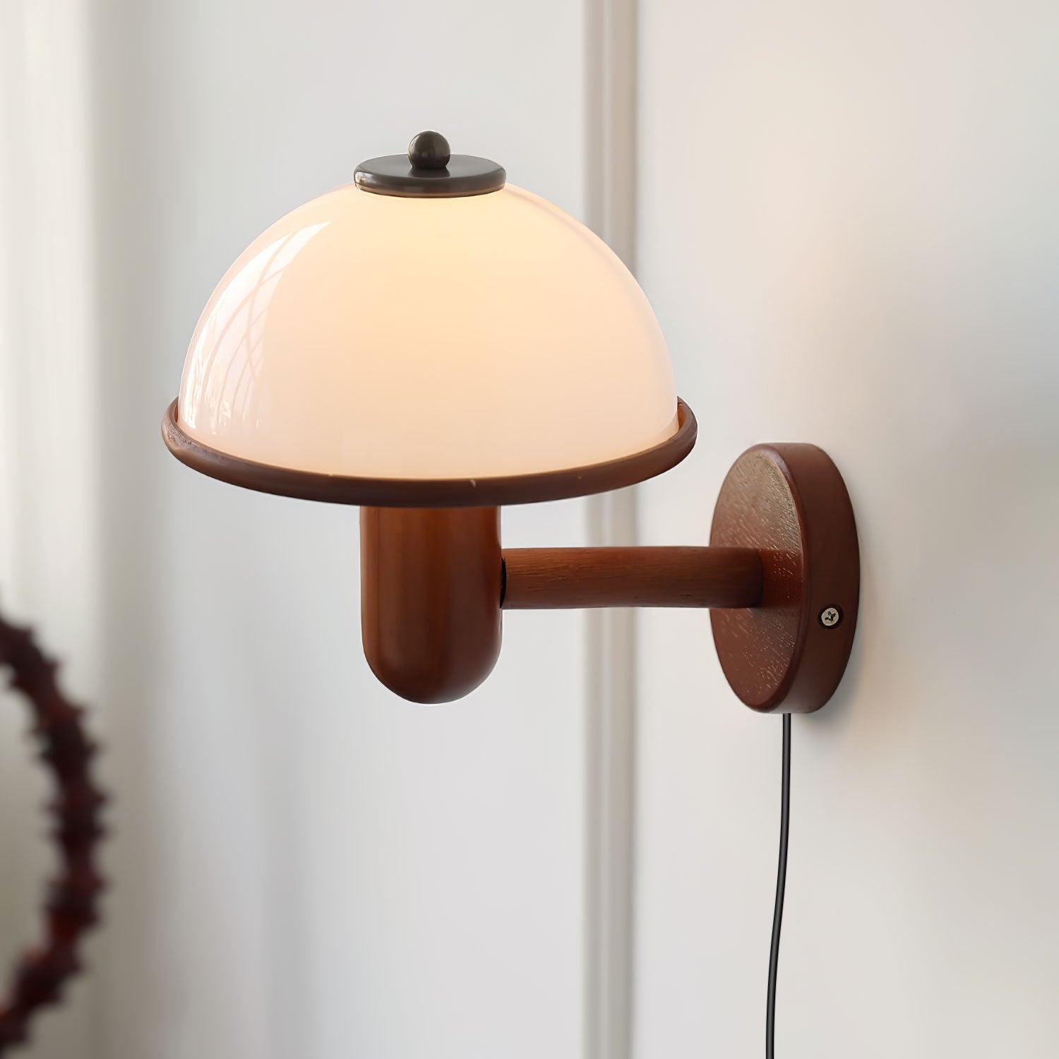 Mushroom Wood Wall Lamp - Lumpaz