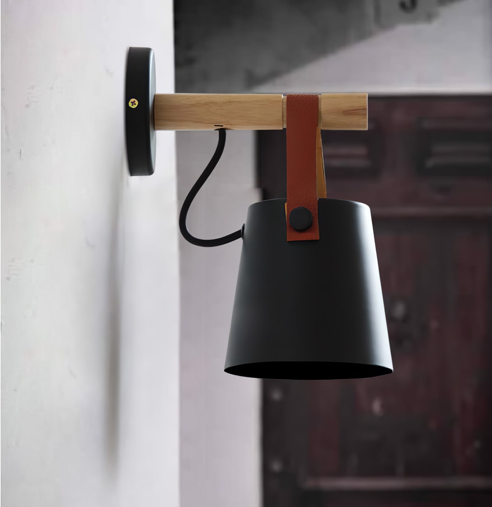 Wooden Conical Wall Light - Lumpaz