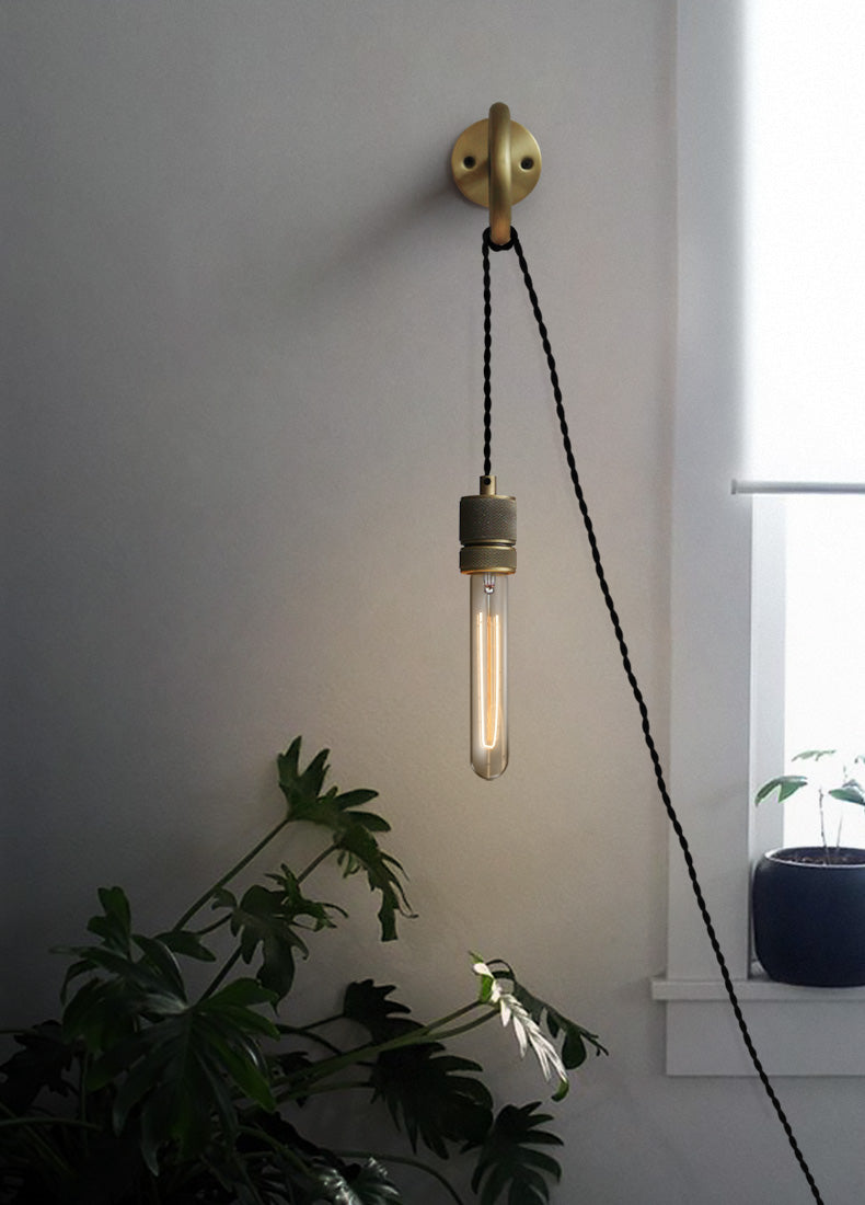 Loop Minimalist Wall Light With Wall Socket - Lumpaz