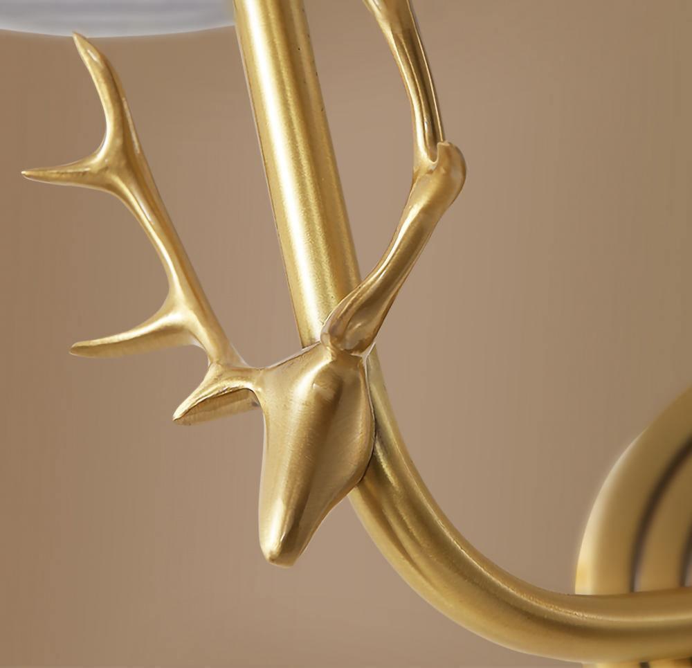 Brass Deer Head Wall Light - Lumpaz