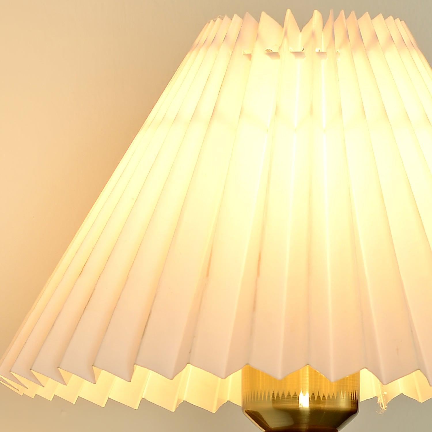 Pleated Walnut Wall Light - Lumpaz