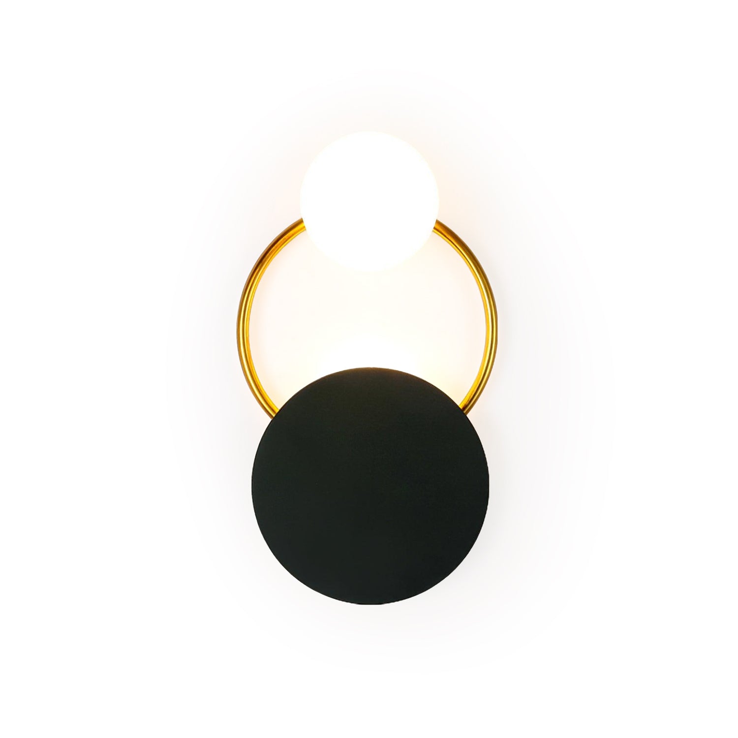 Black Circular Rings Wall Lamp - Lumpaz