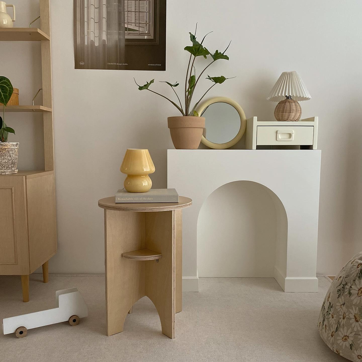 Rattan Pleated Built-in Battery Table lamp - Lumpaz