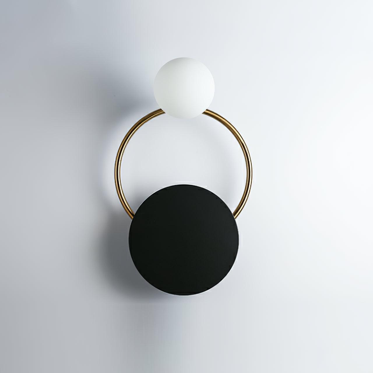 Black Circular Rings Wall Lamp - Lumpaz