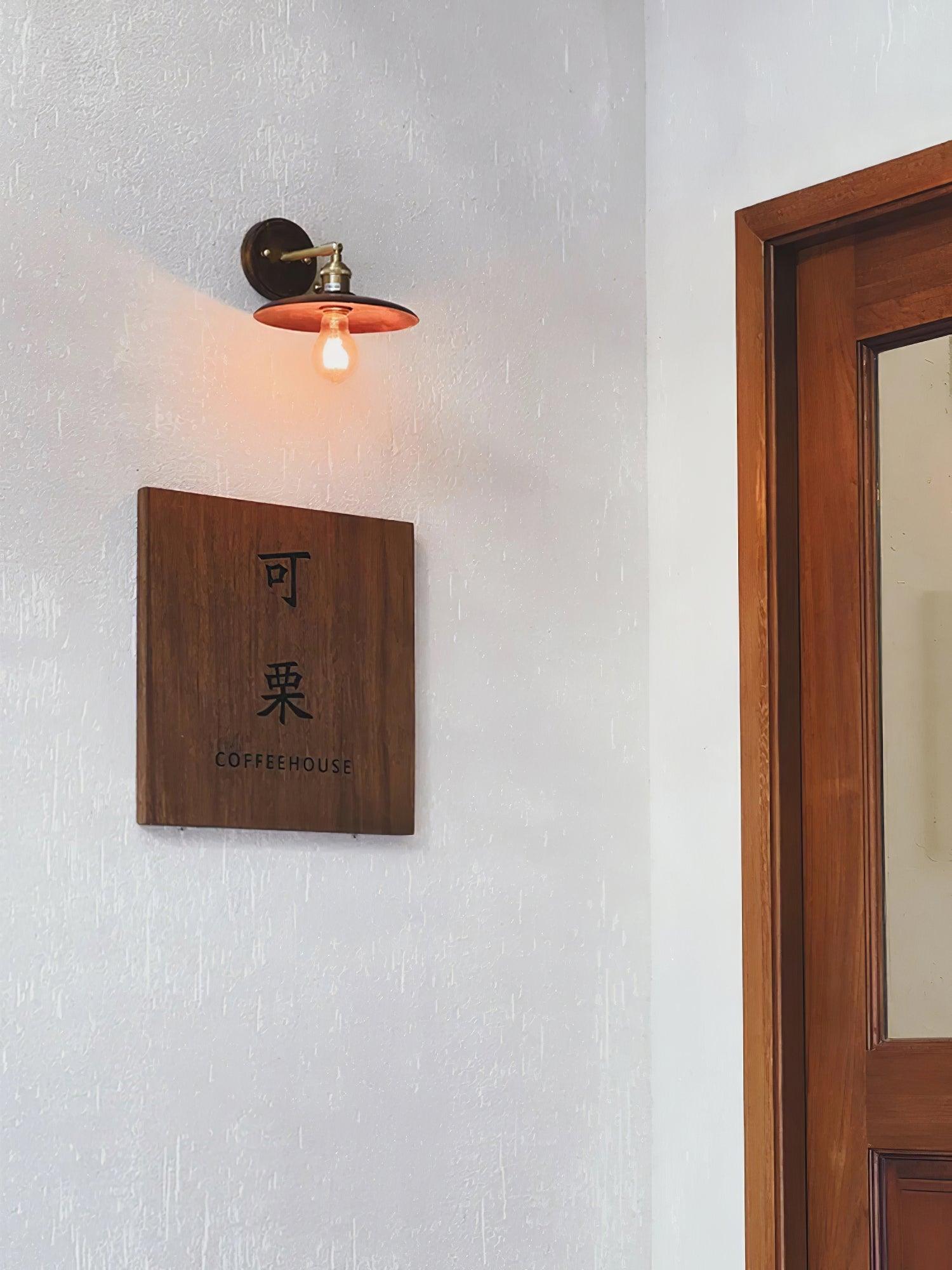 Walnut Flared Wall Light - Lumpaz