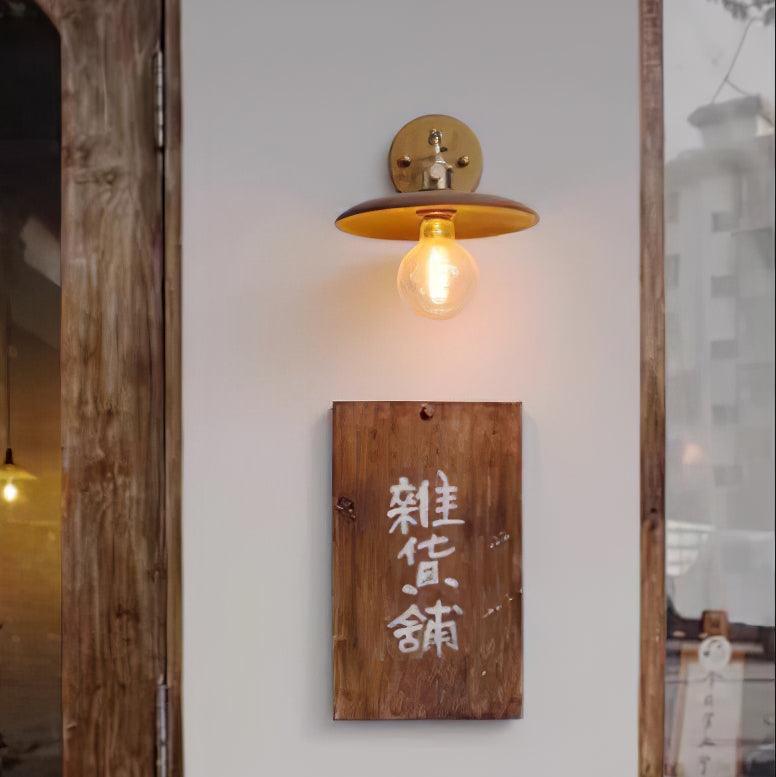 Walnut Flared Wall Light - Lumpaz