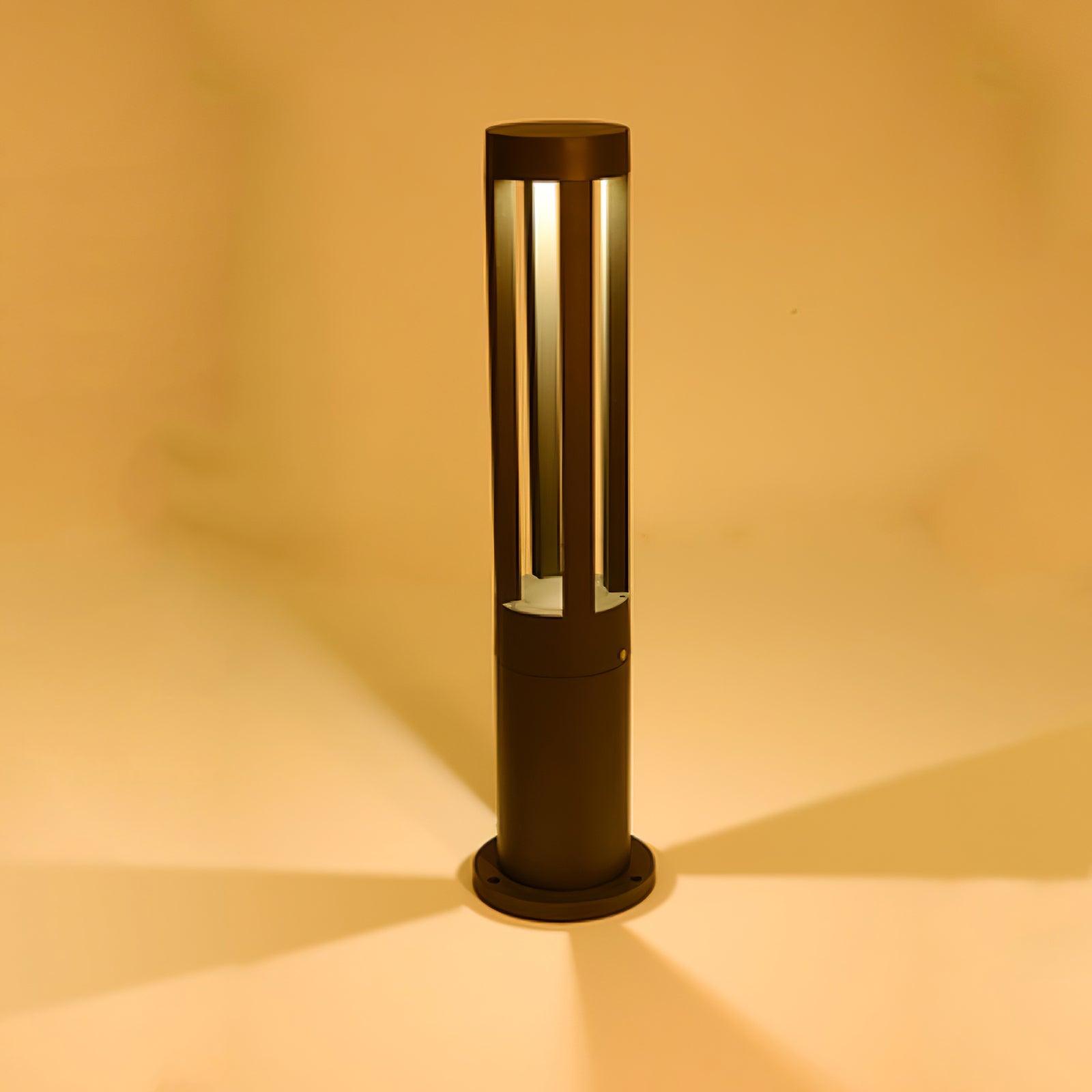 Black Cylindrical Garden Outdoor Light - Lumpaz