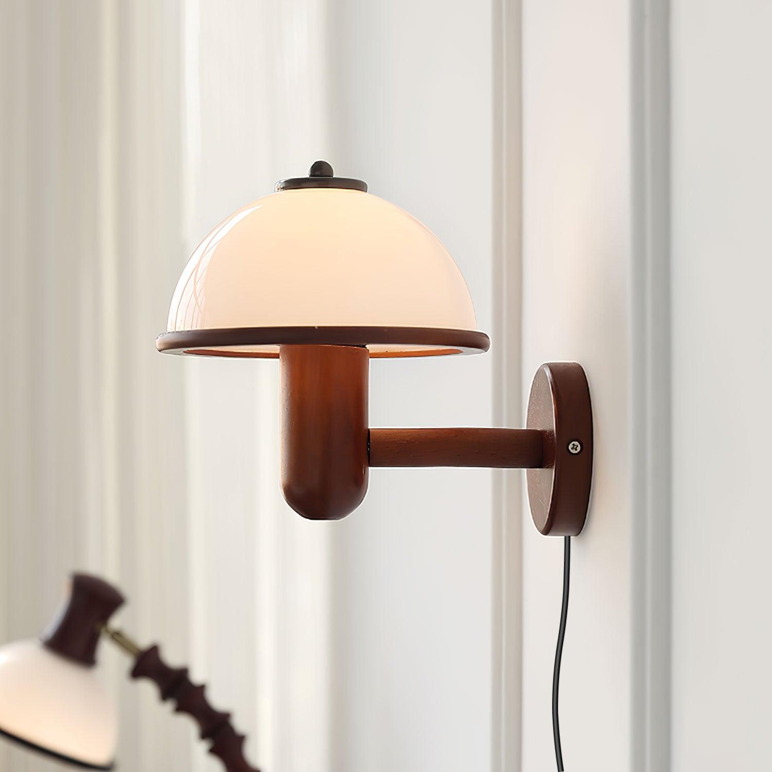 Mushroom Wood Wall Lamp - Lumpaz