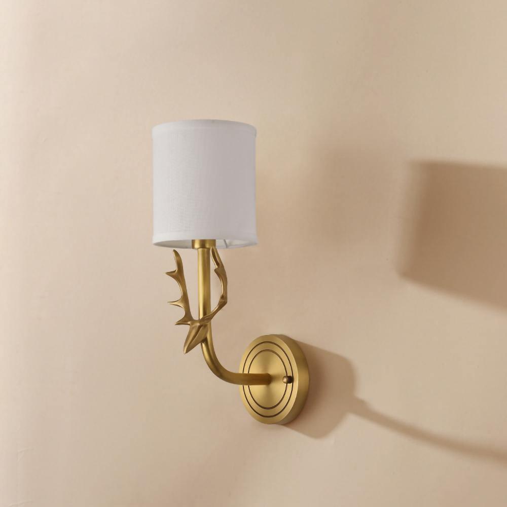 Brass Deer Head Wall Light - Lumpaz