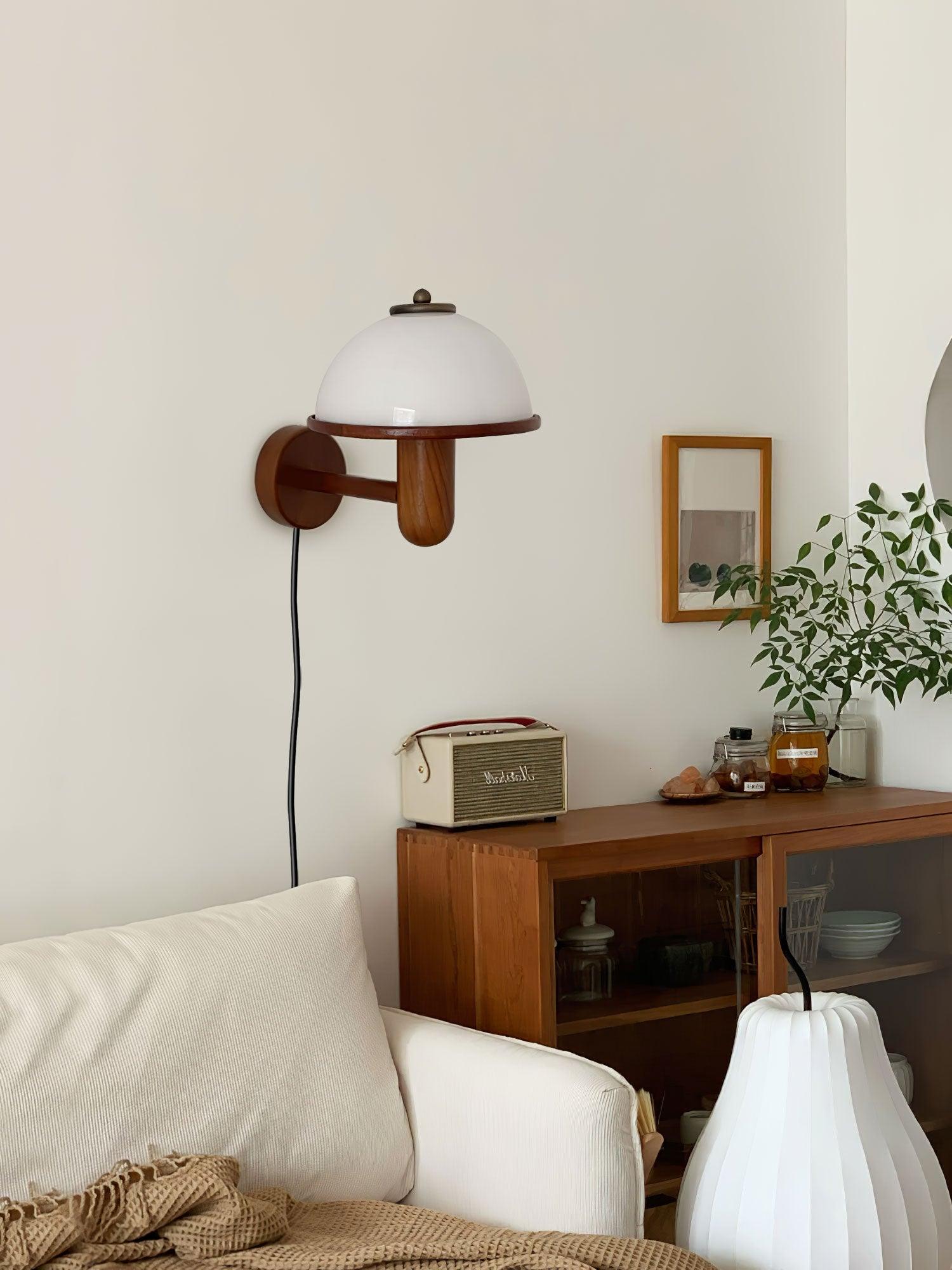 Mushroom Wood Wall Lamp - Lumpaz