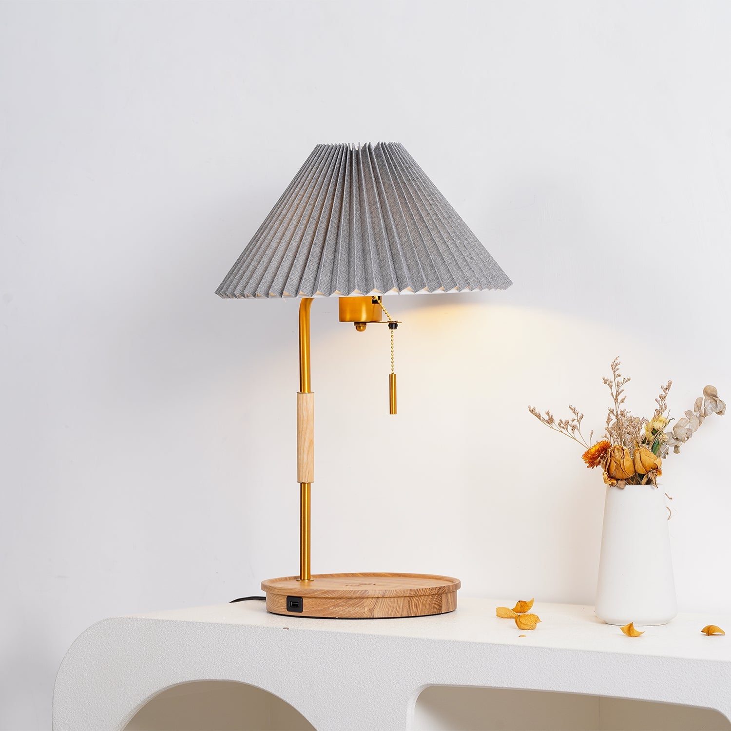 Wooden Retro Table Lamp - Lumpaz