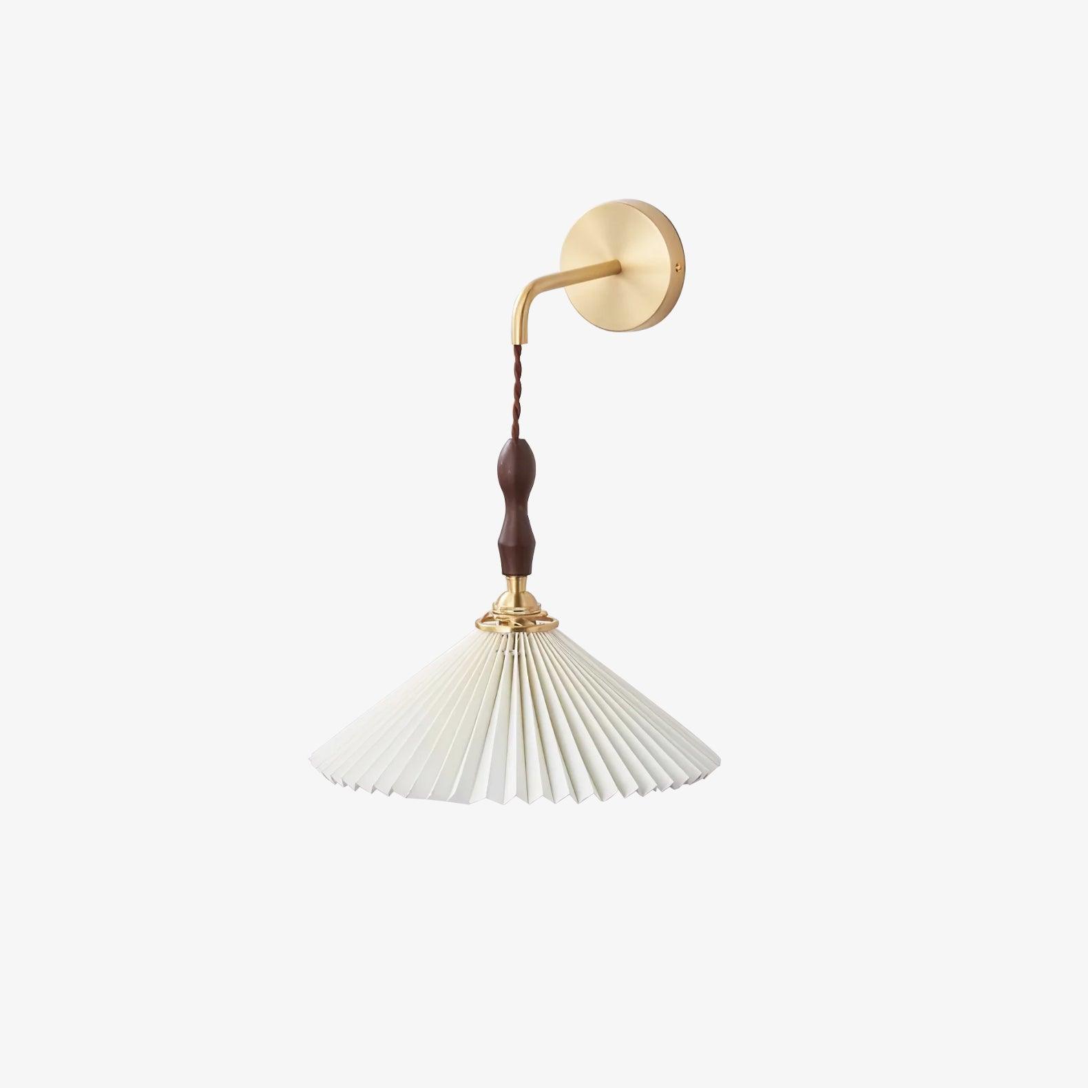 Pleated Wooden Wall Lamp - Lumpaz