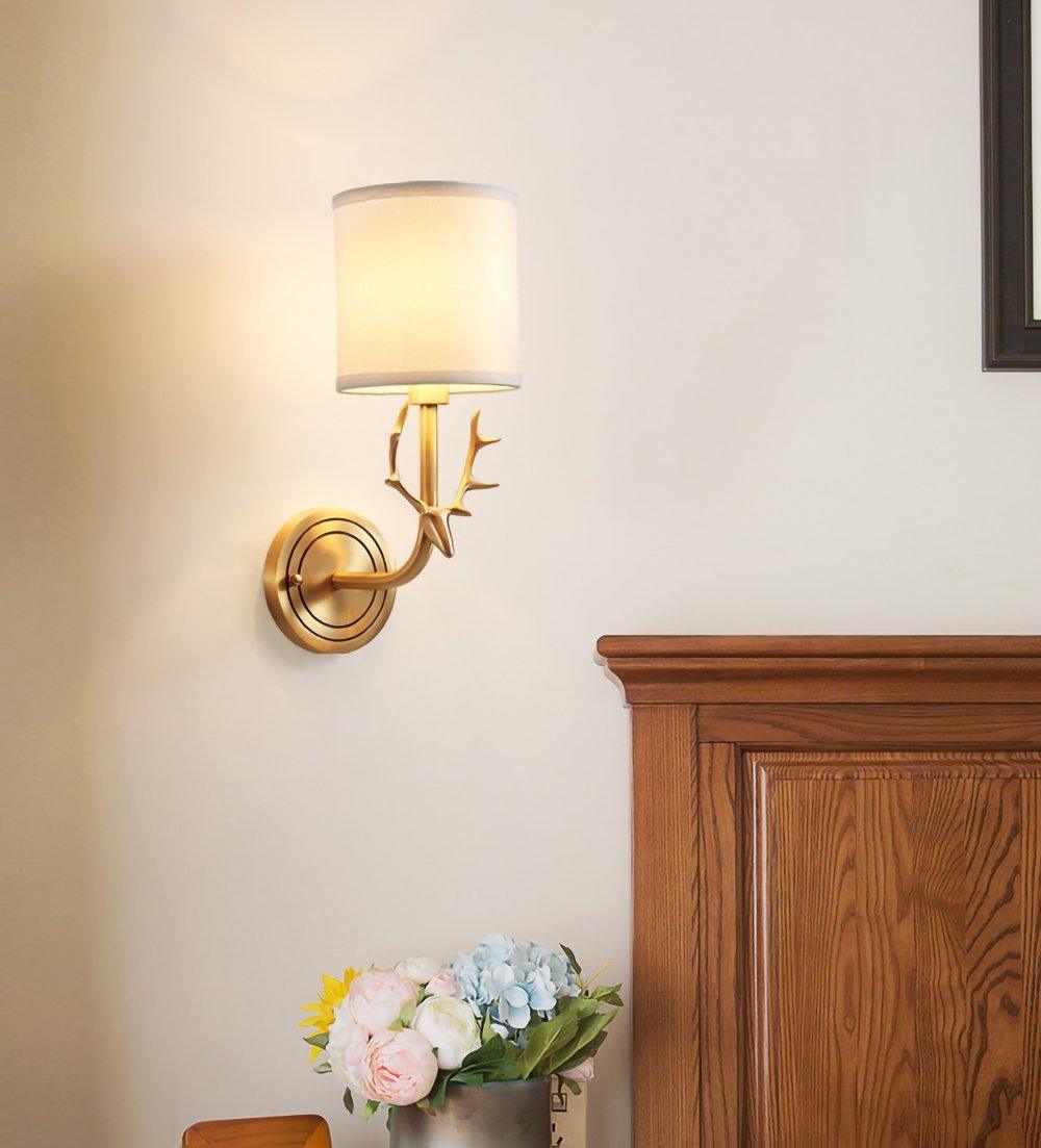 Brass Deer Head Wall Light - Lumpaz