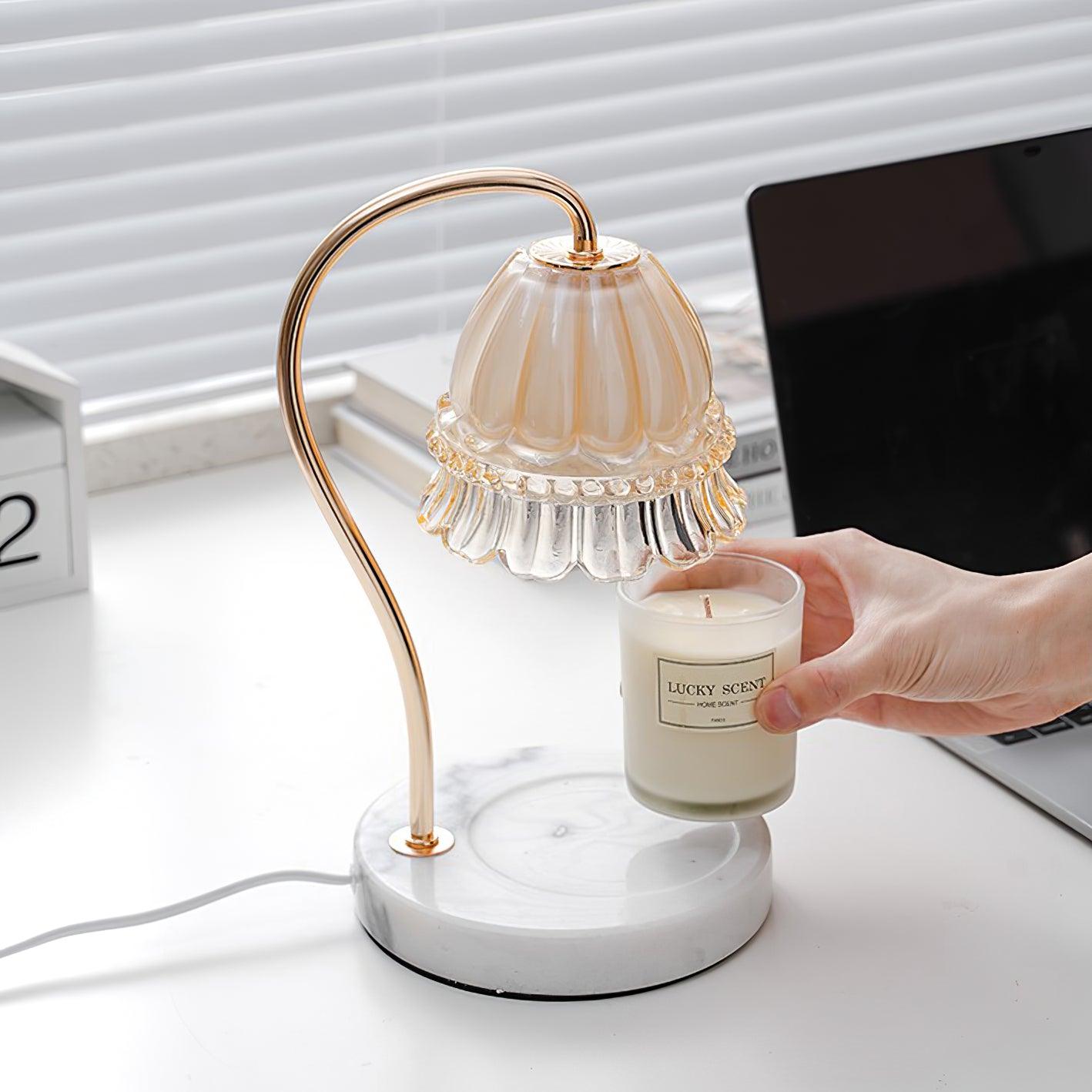 Lily Marble Warmer Table Lamp - Lumpaz