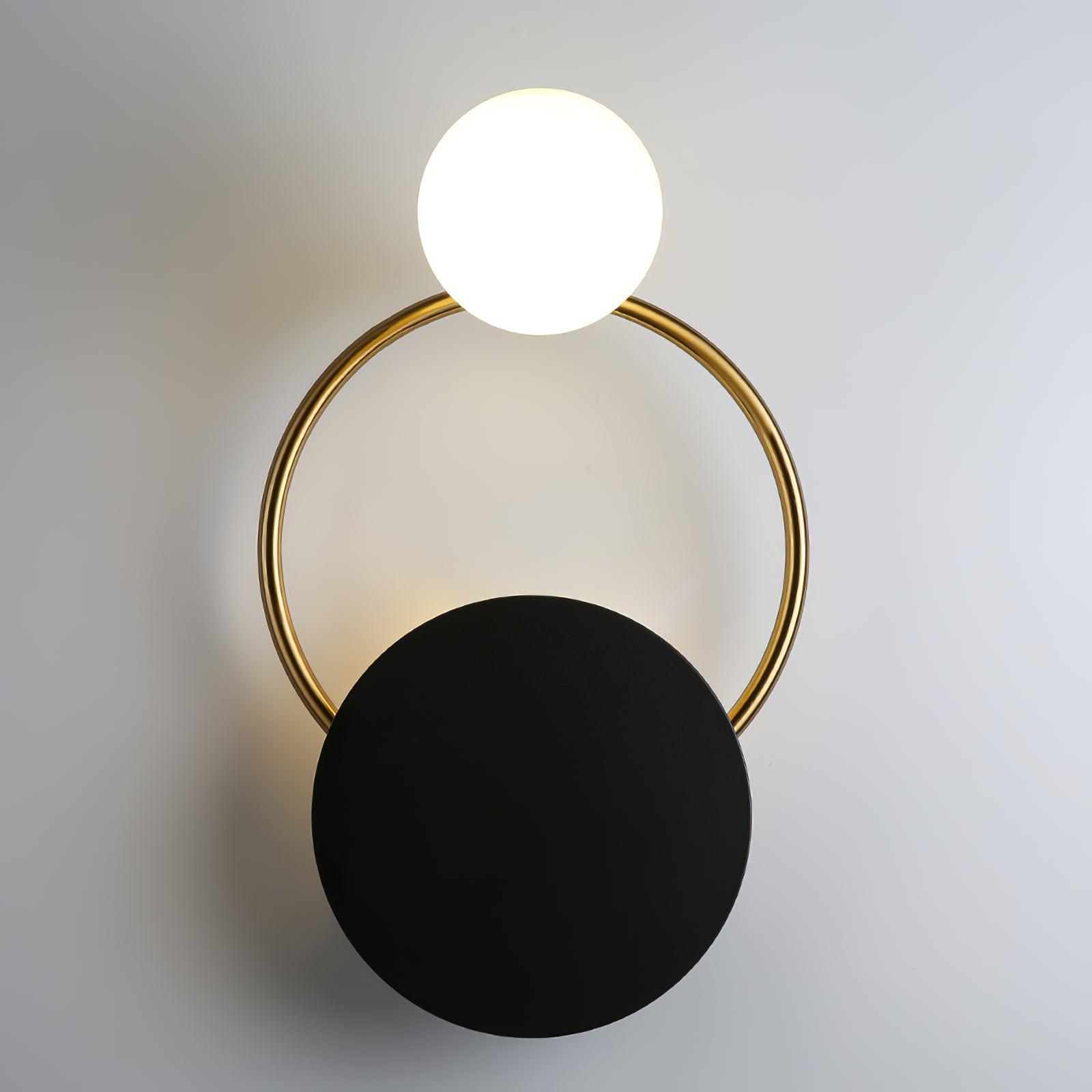 Black Circular Rings Wall Lamp - Lumpaz