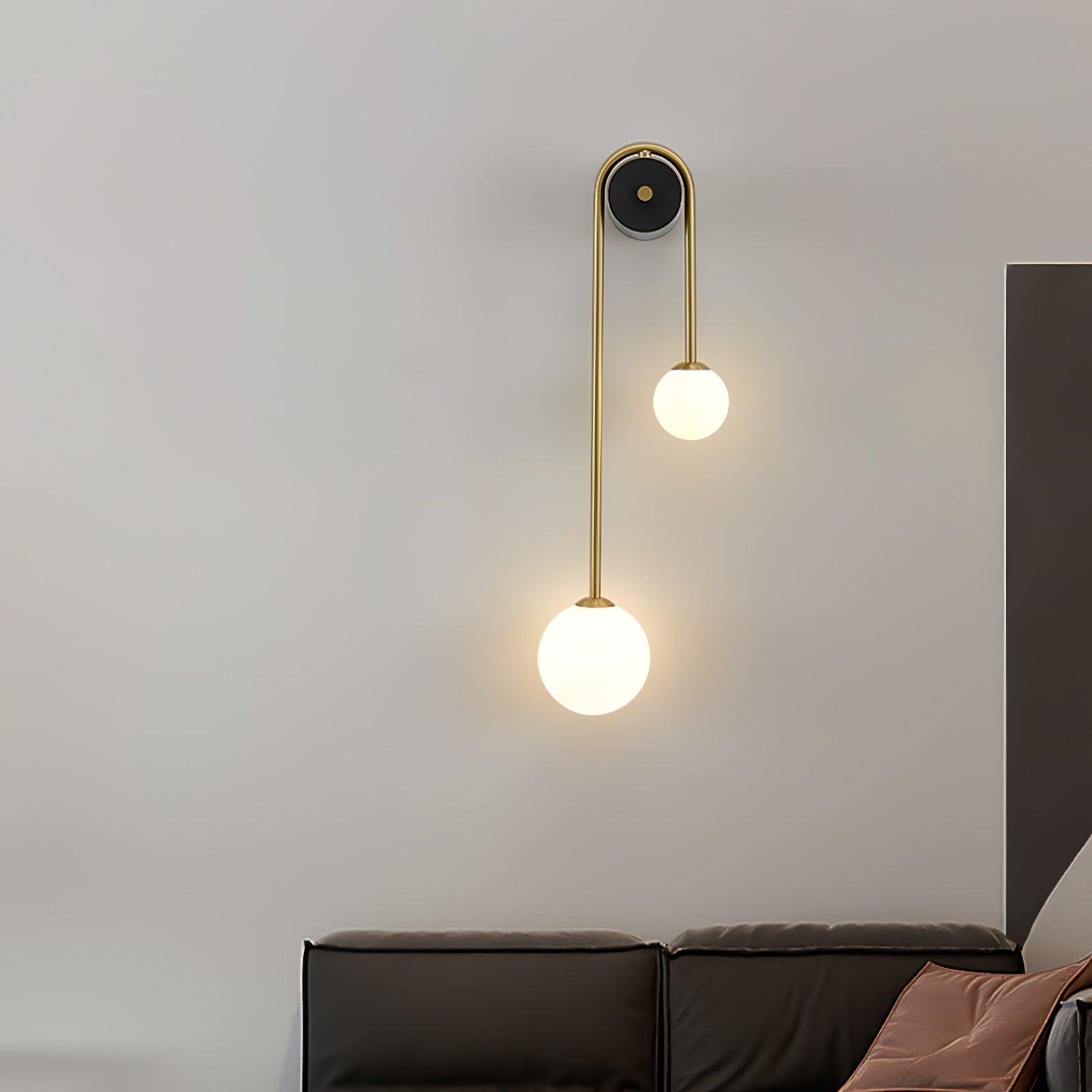 Brass Arc Wall Light - Lumpaz