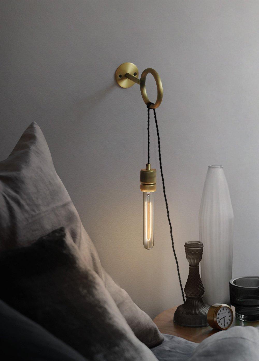 Loop Minimalist Wall Light With Wall Socket - Lumpaz