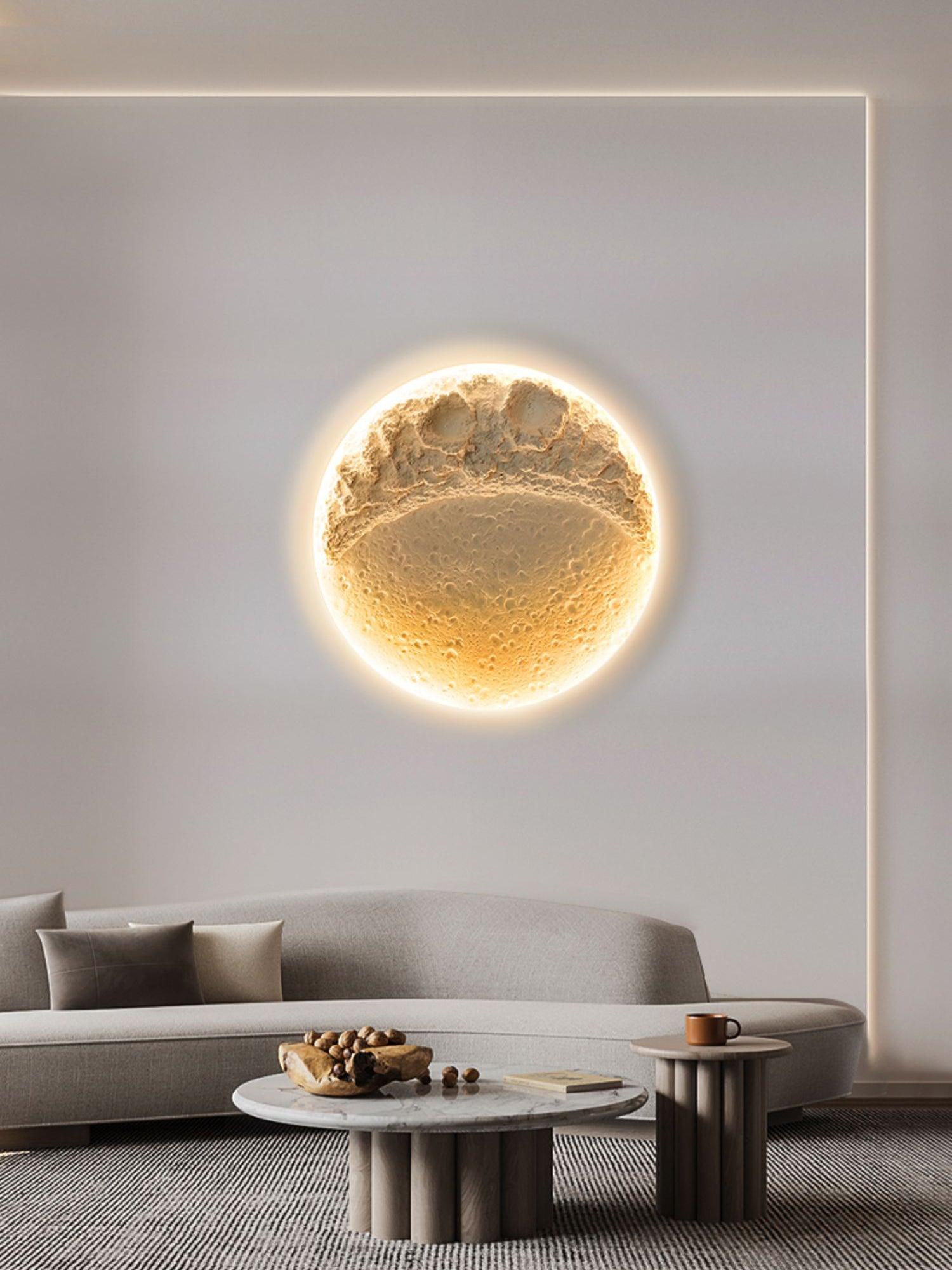 Gypsum Moon Wall Lamp - Lumpaz