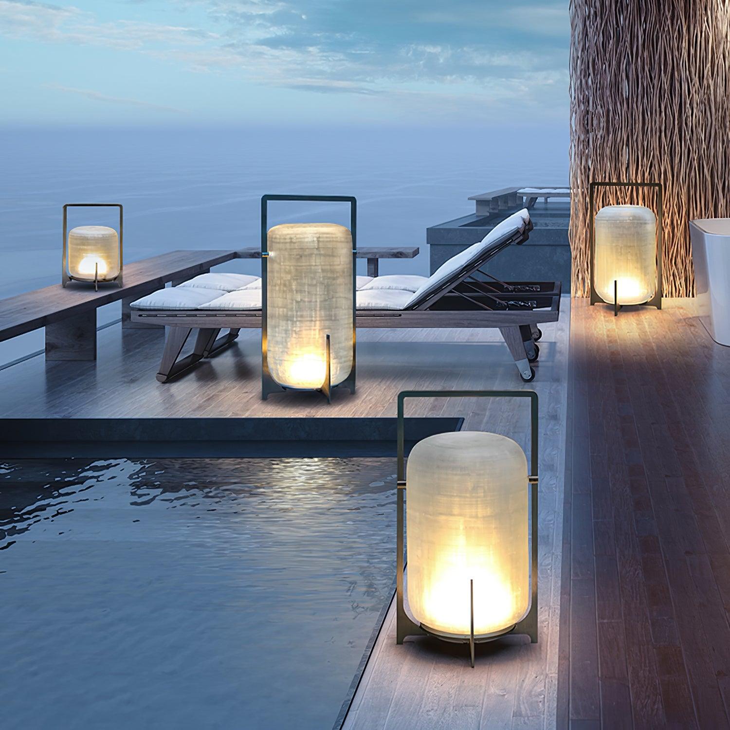 Black Twilight Lantern Table Lamp - Lumpaz