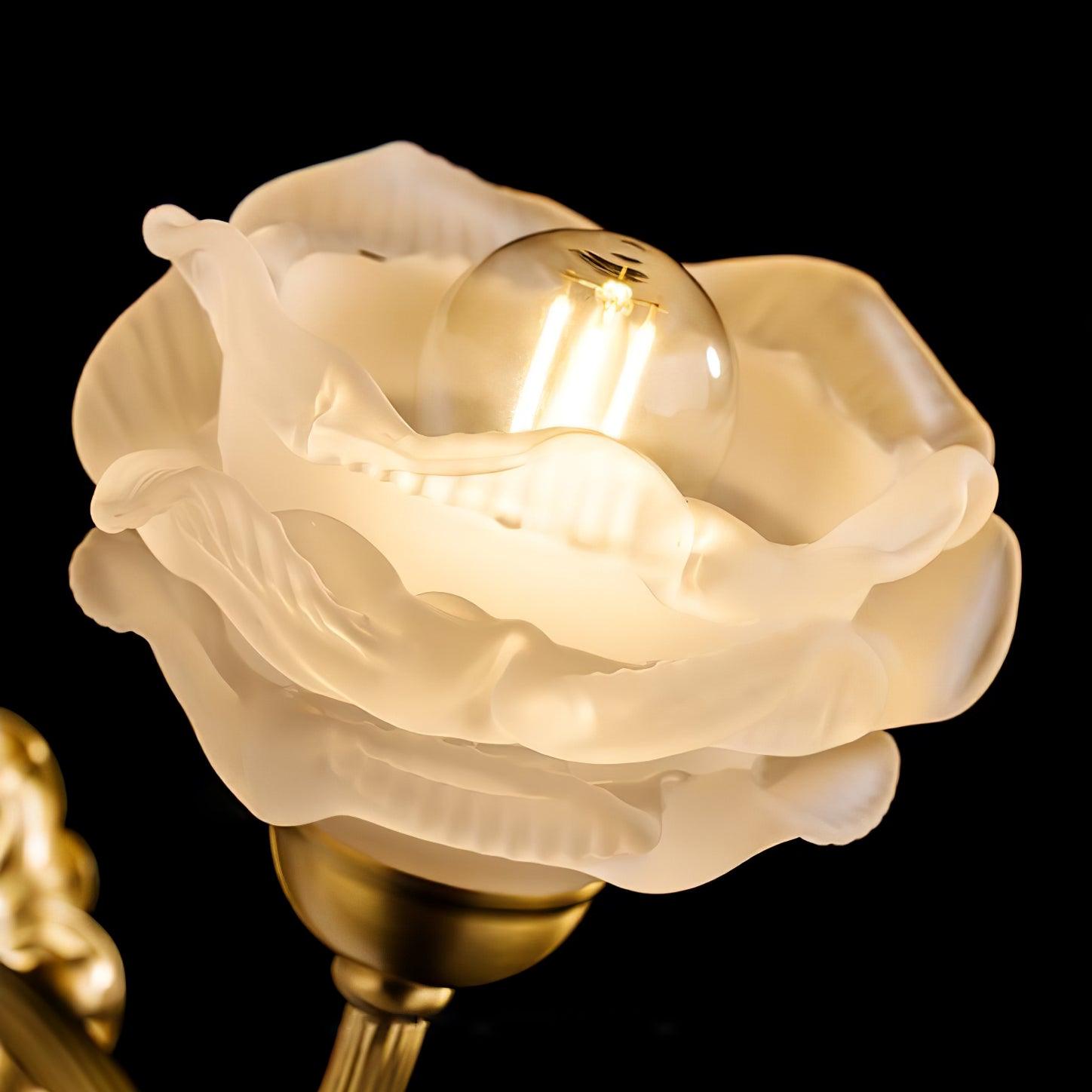 Brass Rose Wall Light - Lumpaz