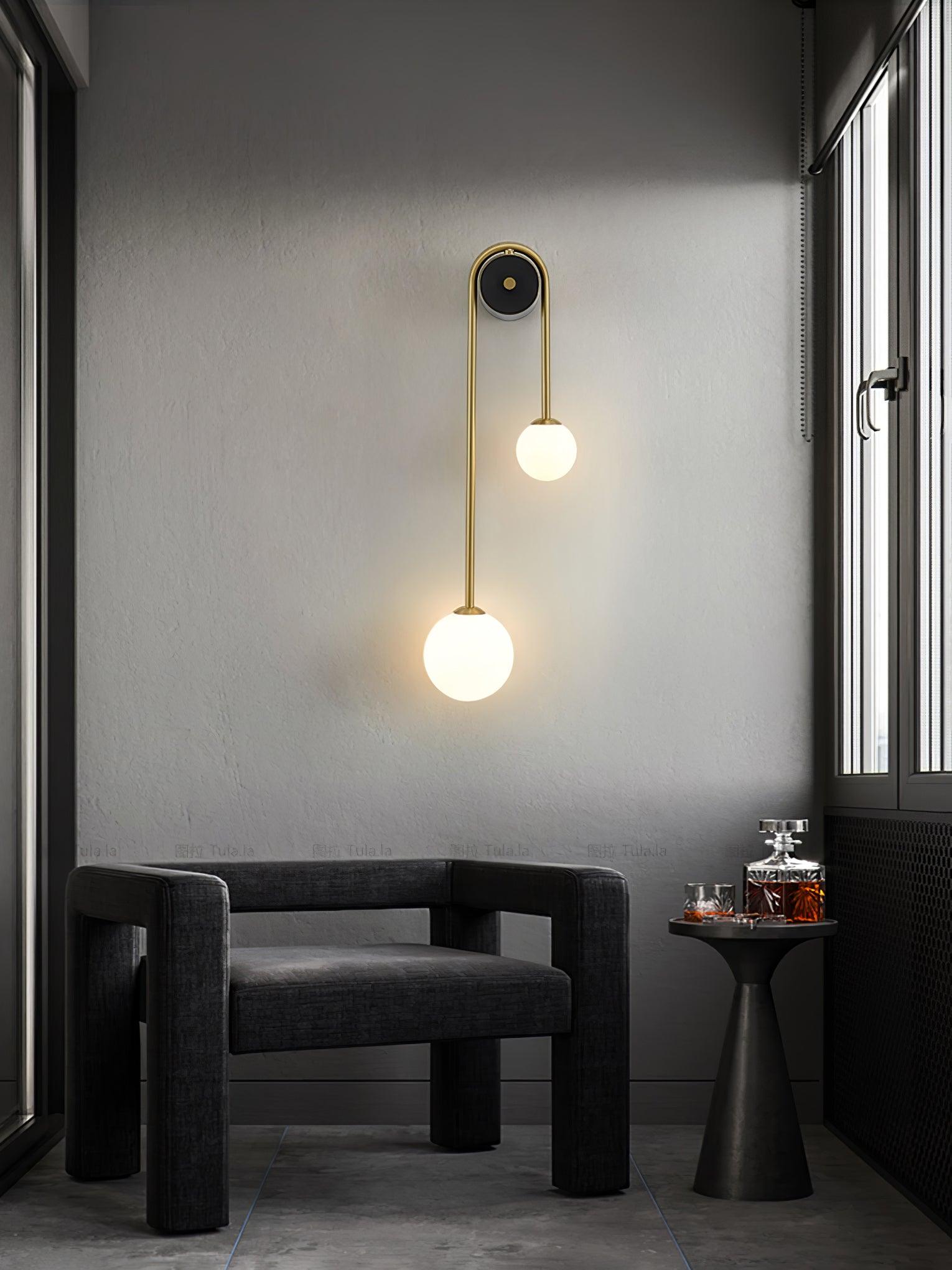 Brass Arc Wall Light - Lumpaz