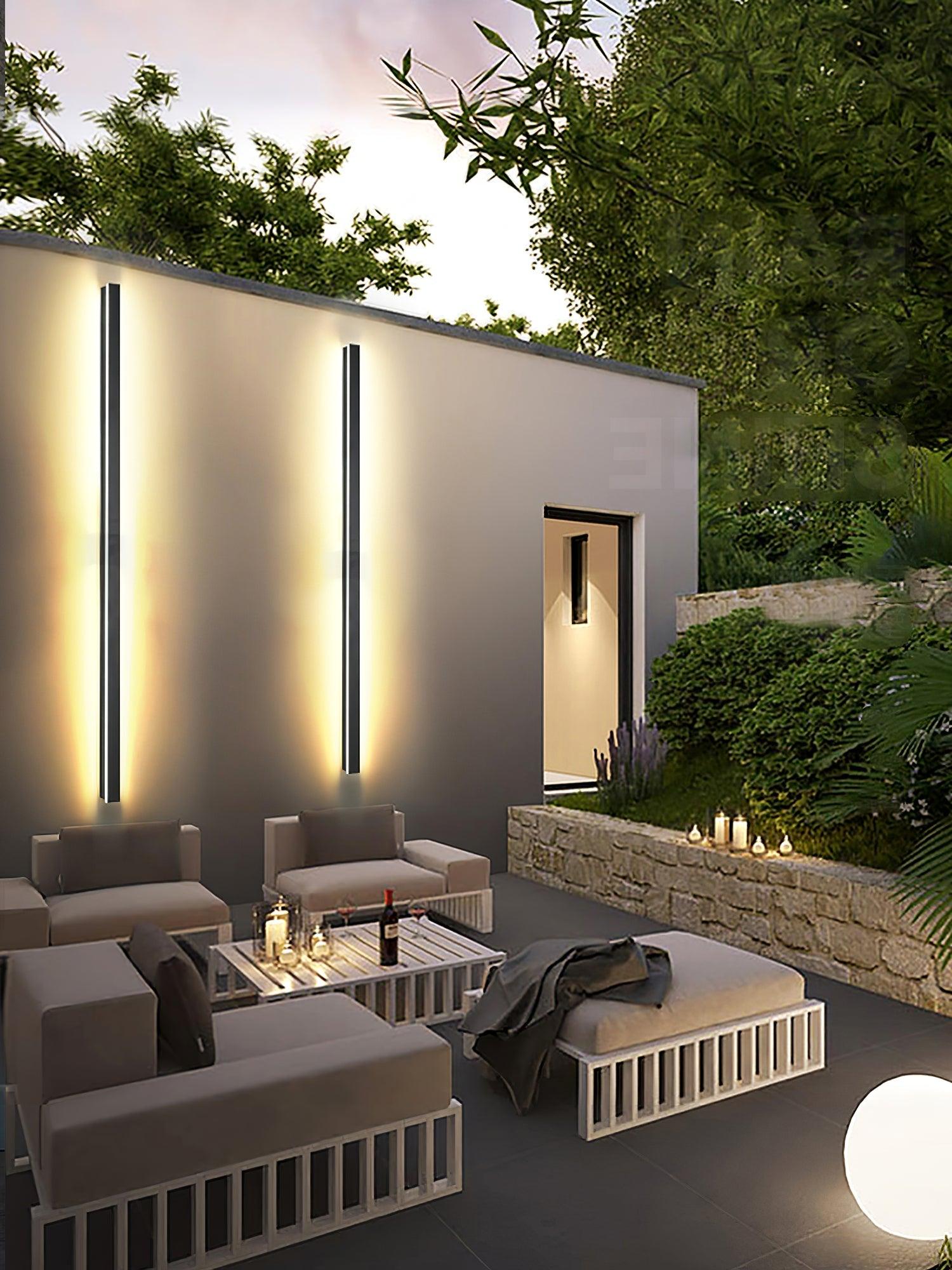 Long Strip Outdoor Sconce Solar Power - Lumpaz