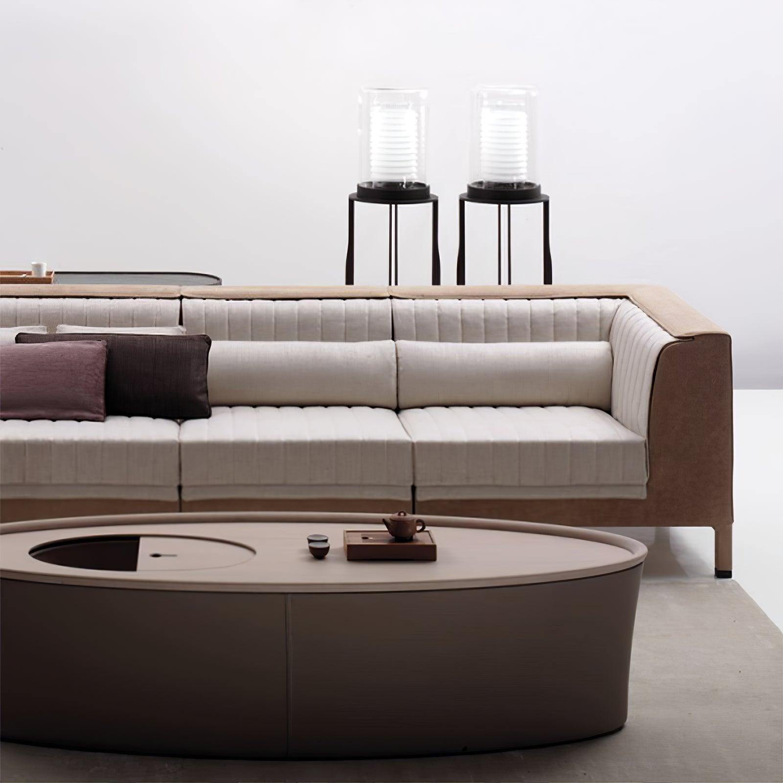 Dual Cylinder Glass Floor Lamp - Lumpaz