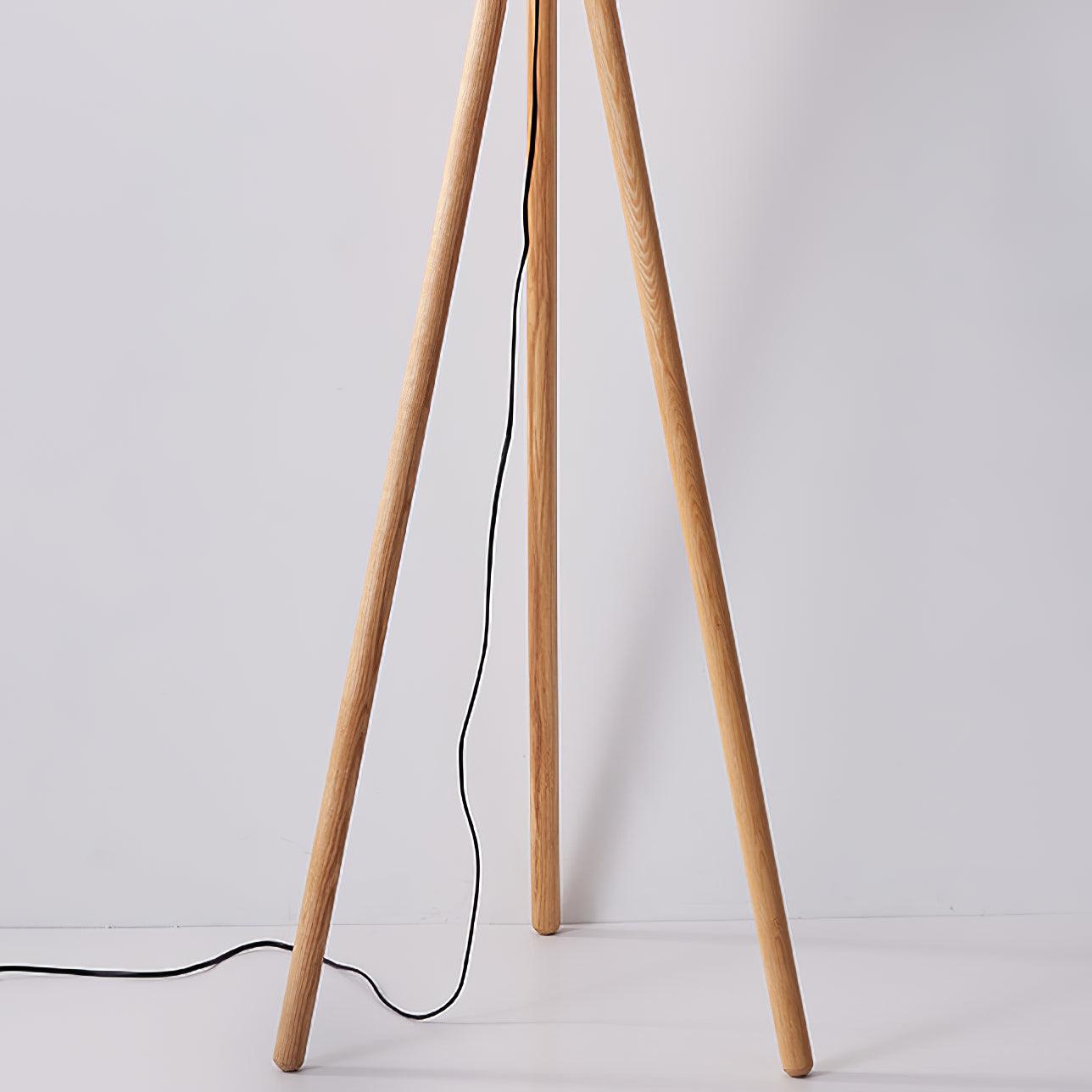 Wooden Pumpkin Floor Lamp - Lumpaz