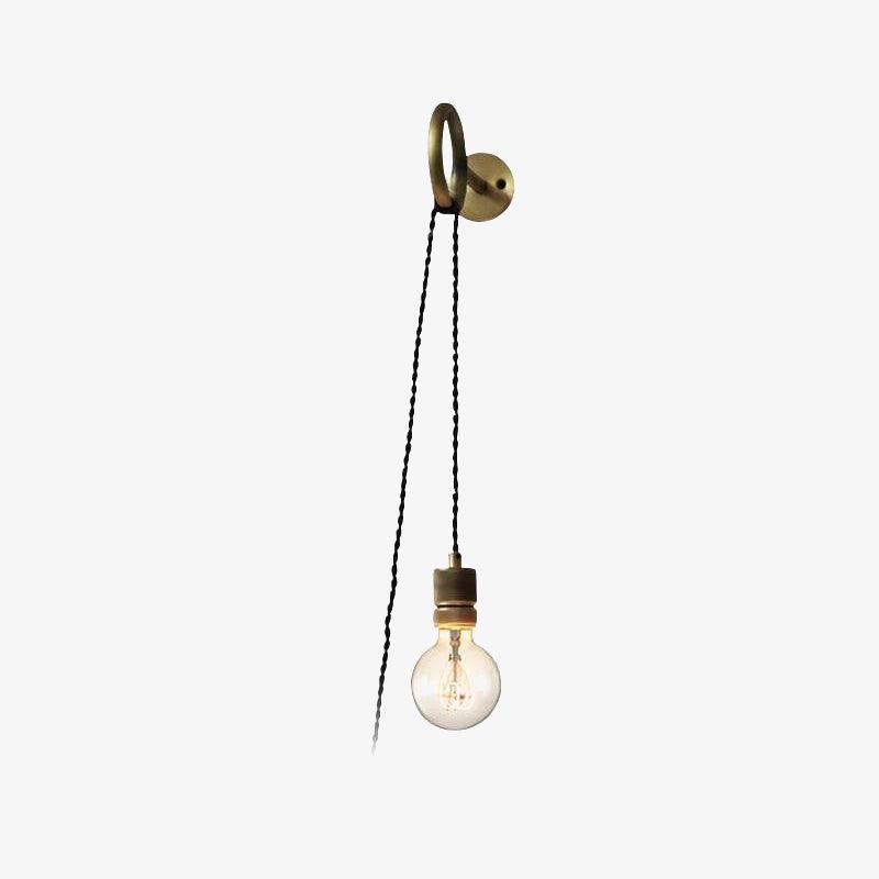 Loop Minimalist Wall Light With Wall Socket - Lumpaz