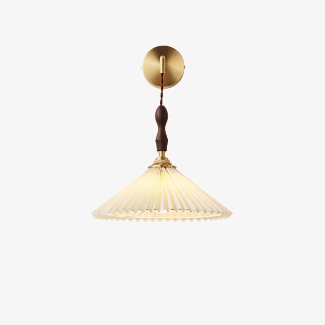 Pleated Wooden Wall Lamp - Lumpaz